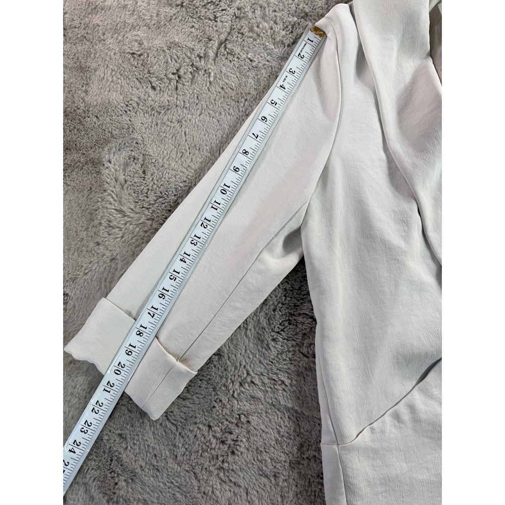 Wilfred White Draped Collar Blazer Jacket - Picture 7 of 13
